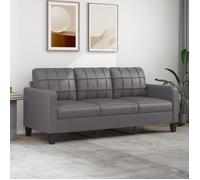 Canapé scandinave de relaxation MVS - Canapé à 3 places Gris 180 cm Similicuir,30,1 Kg