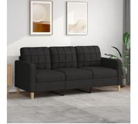 Canapé scandinave de relaxation MVS - Canapé à 3 places Noir 180 cm Tissu,28,8 Kg