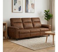 vidaXL Canapé Simili daim Marron 214 x 90 x 95 cm – Moderne, Assise confortable
