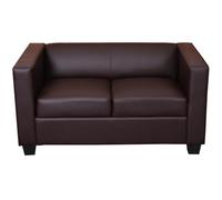 Canapé-Sofa 2 Places Mendler Lille - Simili-Cuir - Marron