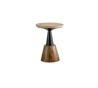 Canapé Table Basse Petite Table D'appoint Ronde en Bois Massif Vieilli Rétro Américain for La Maison, Le Balcon, Famille d'accueil, Café
