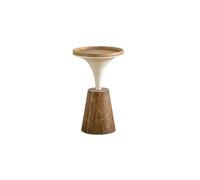 Canapé Table Basse Petite Table D'appoint Ronde en Bois Massif Vieilli Rétro Américain for La Maison, Le Balcon, Famille d'accueil, Café