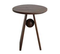 Canapé Table Basse Salon Lumière Luxe Canapé Petite Table Basse Maison Rétro en Bois Rond Côté