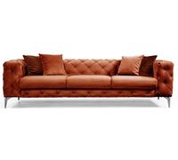 Canapé tissu Como 3 places orange 237 x 90 x h73