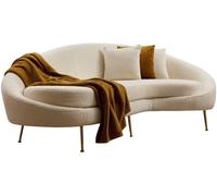 Canapé tissu Eses 3 places crème bouclette 255 x 120 x h85