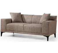 Canapé tissu Petra 2 places fauve 165 x 86 x h87