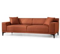 Canapé tissu Petra 3 places orange 215 x 86 x h87