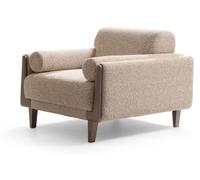 Canapé une place moderne, beige, design, douillet, confortable, haut de gamme, neuf