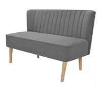 Canapé 117 X 55,5 X 77 Cm Tissu Gris Clair