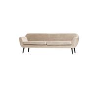 Canapé XL 230 cm velours blanc cassé ROCCO