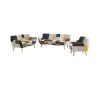 Vente-unique - Canapés 3 Places 2 Places et Un Fauteuil en Tissu Patchwork SERTI II