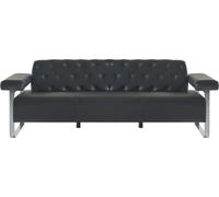 Canapés Complet Noir Unicolore 4pcs Set 3-places 2-places Style Moderne