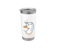 Canard avec Toque Motif Cuisine Animal Gobelet isotherme en acier inoxydable double paroi