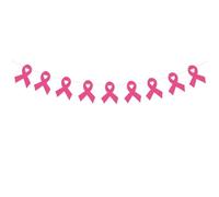 Cancer Sein Drapeau,Bannière Octobre Rose Deco, Panneau De Décoration de Sensibilisation au Cancer du Sein, Bannière de Fanion en Ruban Rose pour Fournitures Fête