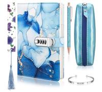 Candcamp Journal intime secret avec serrure, carnet de notes avec stylo, marque-page, trousse à crayons et bracelets - Cadeaux pour enfants de 6 à 12 ans