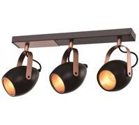 Candellux Anica plafonnier 3x40 W noir-cuivre 93-82589