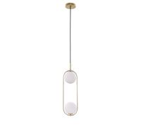 Candellux Cordel lampe suspendue 2x28 W blanc-laiton 32-73464