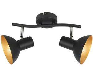 Candellux Diso plafonnier 2x40 W noir-doré 92-63427
