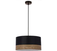 Candellux Porto lampe suspendue 1x60 W noir-bois-marron 31-17598