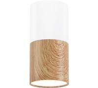 Candellux Tuba plafonnier 1x25 W blanc-bois 2273655