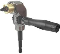 Candeon Adaptateur De Perceuse à Angle Droit, Mandrin D'angle 90° Fixation De Foret D'angle, 1/4 Pouce Jarret Adaptateur D'angle De Tournevis Mandrin à Angle Droit Avec Poignée Pour Perceuse Visseuse