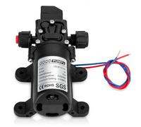 Candeon Pompe Auto Amorçante à Membrane Haute Pression, DC 12V 70W Pompe à Membrane Auto Amorçante 0,9 Mpa 6 L/Min, Pompe a Eau Camping Car Pompe à Membrane à Pression D'eau Avec Pressostat