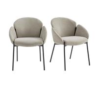 Candice-chaise en tissu luxury grège (x2)