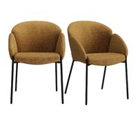 CANDICE-Chaise en tissu Luxury Moutarde (x2)