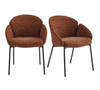 CANDICE-Chaise en tissu Luxury Terracotta (x2)