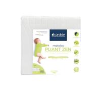 Candide - Matelas bébé 60x120cm pliant 2 parties Zen Bambou - Matelas lit bébé 60x120 doux, absorbant - Matelas pour lits de bébé naturellement antibactérien, déhoussable - Fabriqué en France