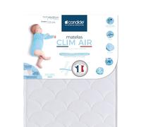 CANDIDE - Matelas Bébé 60x120x11cm Clim Air - Matelas Respirant - Sans Traitement - Régule La Sensation De Chaleur - Qualité Absorbante - Garantie 5 Ans - Ferme - Densité 20kg/m3 - Fabriqué En France