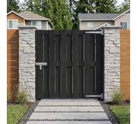 Canditree Portillon de Jardin WPC et Aluminium Portail Extérieur 100x100 cm