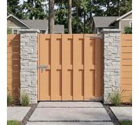 Canditree Portillon de Jardin WPC et Aluminium Portail Extérieur 100x100 cm