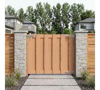 Canditree Portillon de Jardin WPC et Aluminium Portail Extérieur 100x80 cm
