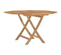 Canditree Table de Jardin Pliante en Bois de Teck, Table à Manger Octogonal Pliable D'extérieur avec Trou de Parasol