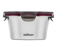 Cuitisan - Boite alimentaire ronde en inox compatible au micro-ondes - 410ml