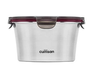 CANDL Cuitisan (Flora) conteneur hermétique en acier inoxydable avec un couvercle à clip rond (Ø12,4cm x 5,4cm / 300ml) (Ø 15,4cm x 9,3cm / 920ml)