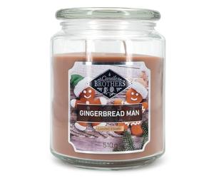 Candle-Brothers Grande bougie parfumée dans un verre | Gingerbread Man | Bougie parfumée Noël | Bougies à longue durée de combustion (100h) | Cadeau pour Noël