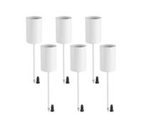 Candle Holders, Advent Wreath, Candle Sticks, Advent Wreath, Candle Holder, Taper Candles with Skewer, 6Pcs White