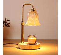Candle Warmer Lamp with Timer Electric Adjustable Height Candle Warmer Dimmable Wax Warmer Lamp Jar Candles with 2 Bulbs for Home Decor & Office