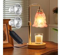 Candle Warmer Lamp with Timer Electric Adjustable Height Candle Warmer Dimmable Wax Warmer Lamp Jar Candles with 2 Bulbs for Home Decor & Office