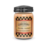 Candleberry Candles | Parfums forts pour la maison | Coulées à la main aux États-Unis | Hautement parfumées et durables | Grand pot de 737,1 g | Collection parfumée printanière (Georgia Peach Cobbler)