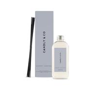 Candly&Co N° 6 Galbanum - Bois de santal/Bâtonnets de parfum de luxe/Recharge/Flacon en verre transparent/ 8 bâtonnets/ 200 ml/Galbanum, bois de santal, cardamome, ambre, papyrus, camomille