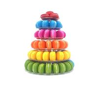 Candora 6 couches ronde Macaron Tour support à gâteau Macaron Affichage Rack pour mariage anniversaire Dessert support Assiette à gâteau