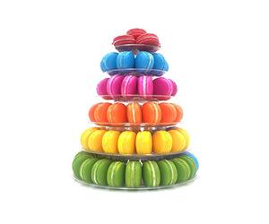 Candora 6 couches ronde Macaron Tour support à gâteau Macaron Affichage Rack pour mariage anniversaire Dessert support Assiette à gâteau