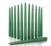 CANDWAX Lot de 12 bougies coniques de 25,4 cm - Bougies coniques sans gouttes et bougeoirs non parfumés - Parfaites comme bougies de dîner et bougies de maison - Bougie verte
