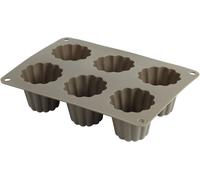 Candy 513013, moule en silicone pour 6 petits gâteaux, dimensions : 20 x 15 x 5 cm, couleur : gris