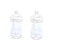 Candy Buffet Party Lot de 2 pots de bonbons en plastique transparent 33 cm de haut 2,5 l
