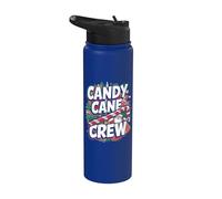 Candy Cane Crew Ensemble de bonbons de Noël assortis Stainless Steel Insulated Water Bottle