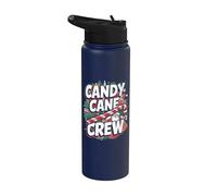 Candy Cane Crew Ensemble de bonbons de Noël assortis Stainless Steel Insulated Water Bottle
